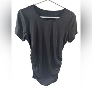 Black Short Sleeve Women's Maternity Top